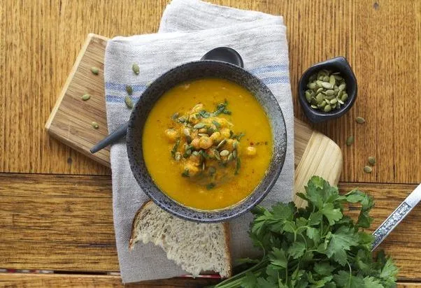 Pumpkin and chickpea soup