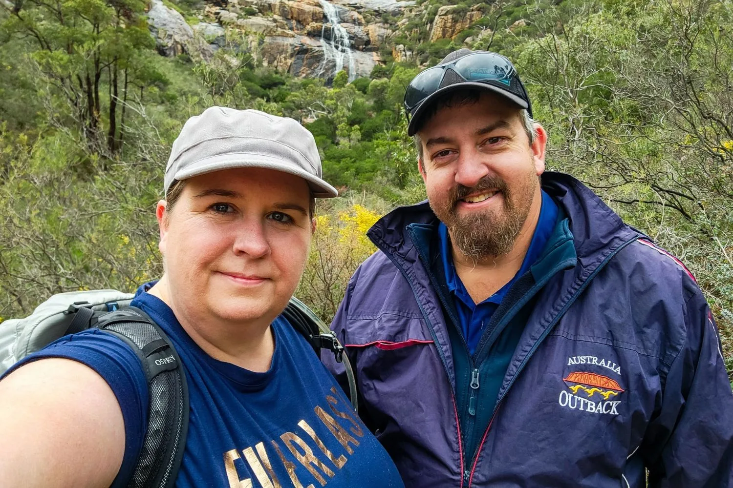 Chelle Fisher husband Dave hiking