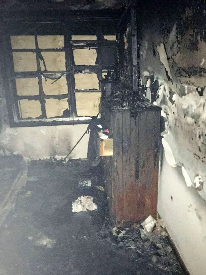 The house after the fire.