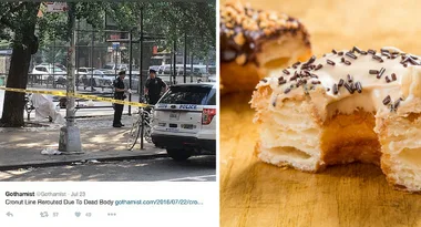 Customers completely ignore dead body while queueing for cronuts