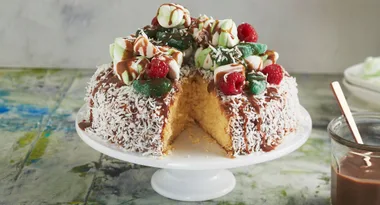 Lamington Rocky Road Cake