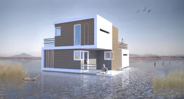 Architect-designed floating house can split in two and drift apart