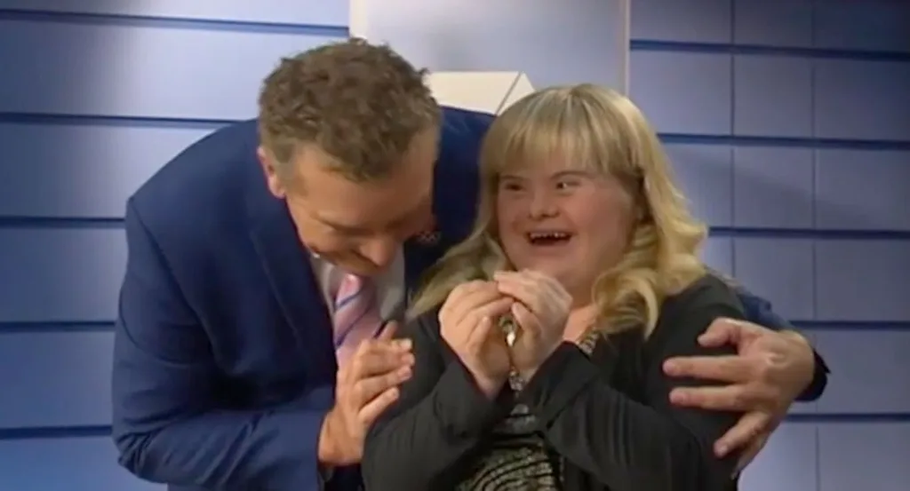 Georgia Knoll and Rob Brough laughing