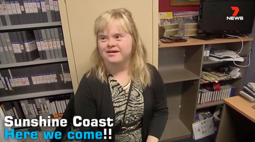 Georgia was flown with her family to the Channel 7 studios on Queensland's Sunshine Coast.