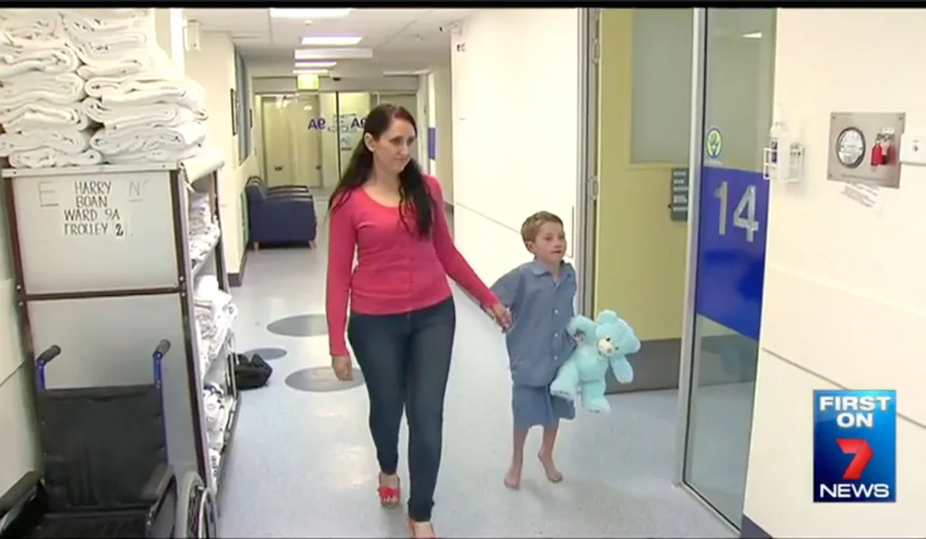 Nathan and Monique in hospital