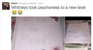 Girlfriend writes hilarious 10-step rulebook for holidaying boyfriend