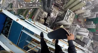 This guy’s unbelievable sky-high stunt has us gripping our seats