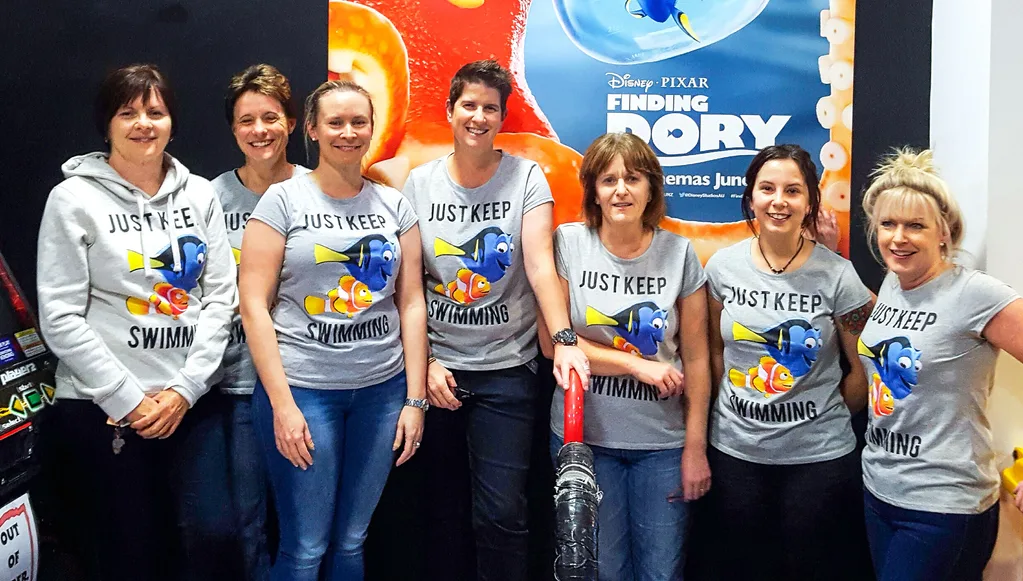 Raining money at the cinema for the cancer council