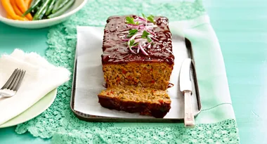 Glazed Meatloaf with Vegetables