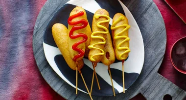 Corn Dogs with Mustard