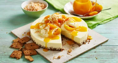 Apricot & coconut cheesecake