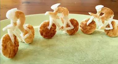 Dad makes sculptures from toast in honour of the Olympics