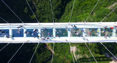 Would you walk across a 300m high glass bridge?