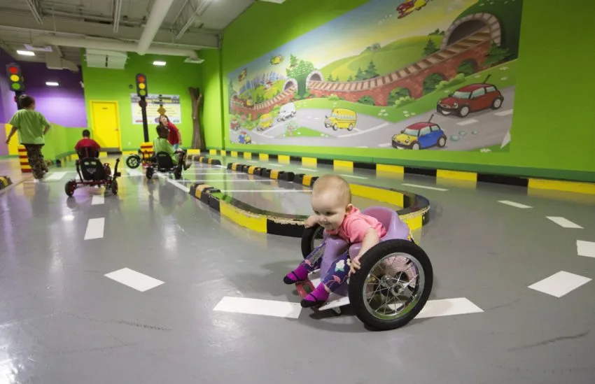 Eva tears it up in her wheelchair.