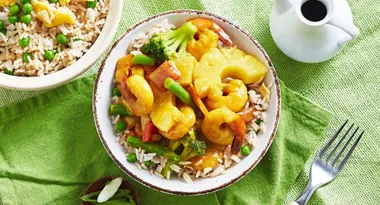 Chinese Style Curried Prawns with Pineapple