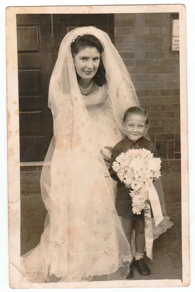 Beryl and Carlo on her wedding day