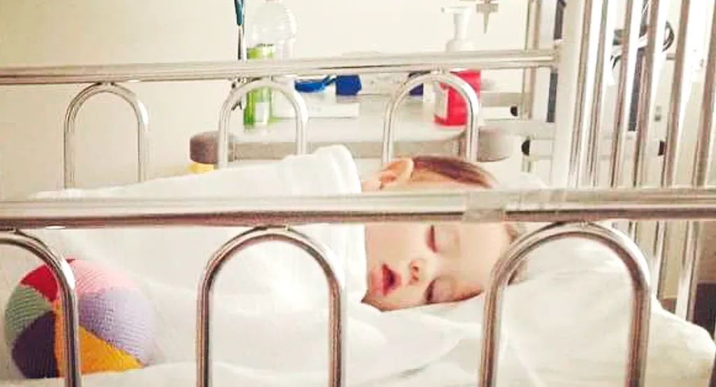 Kingston sleeping at hospital