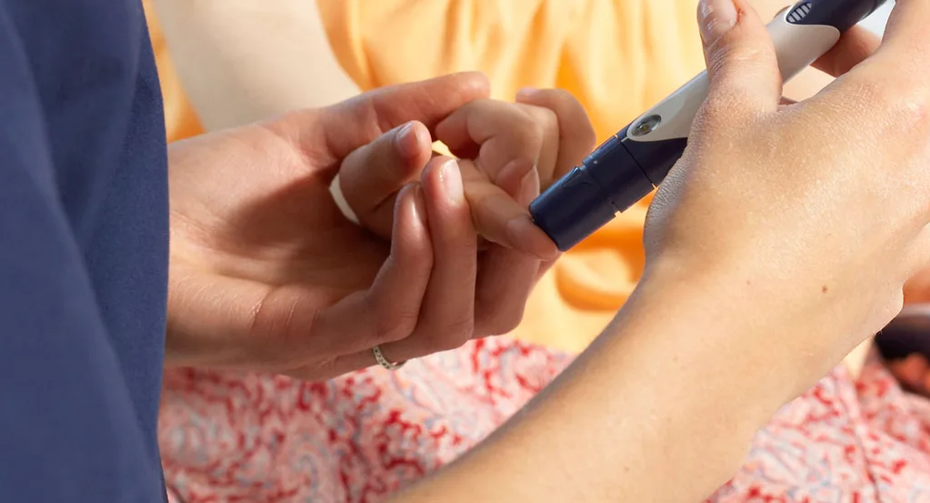 taking a child's glucose
