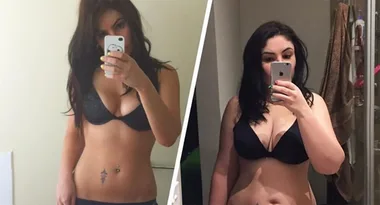 Mum shares before and after pregnancy shots