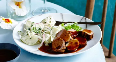 Barbecued pork tenderloin