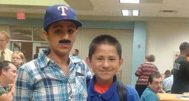 Mum dresses as dad for son’s school event