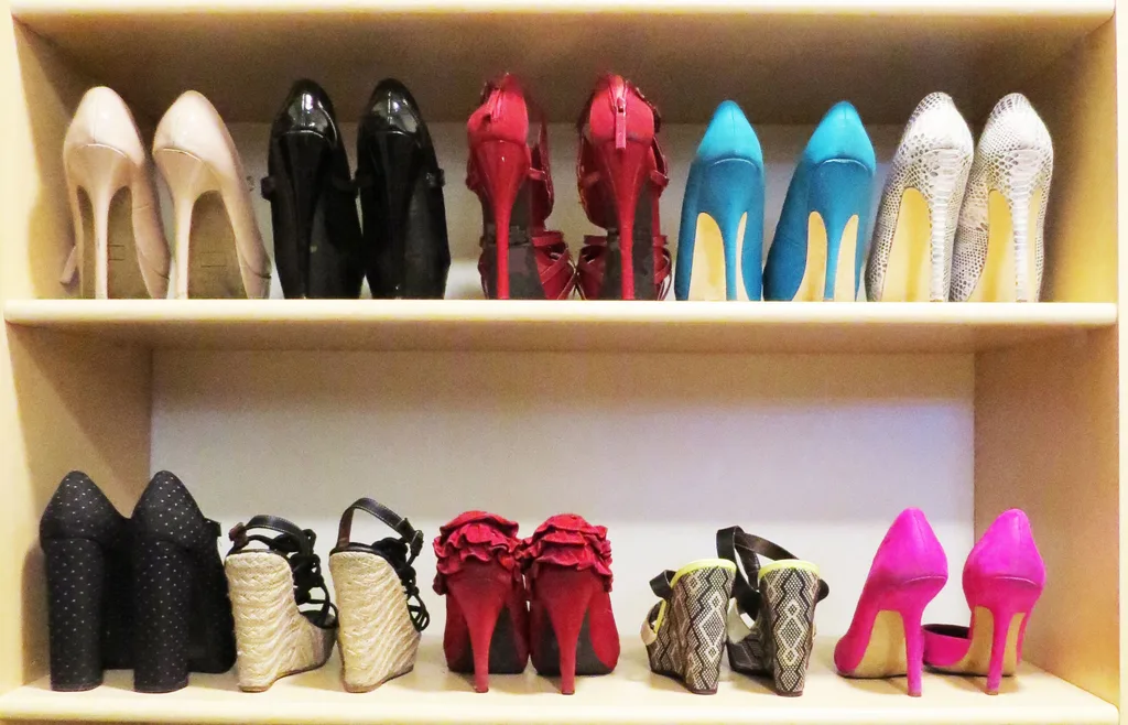 High heels in a closet