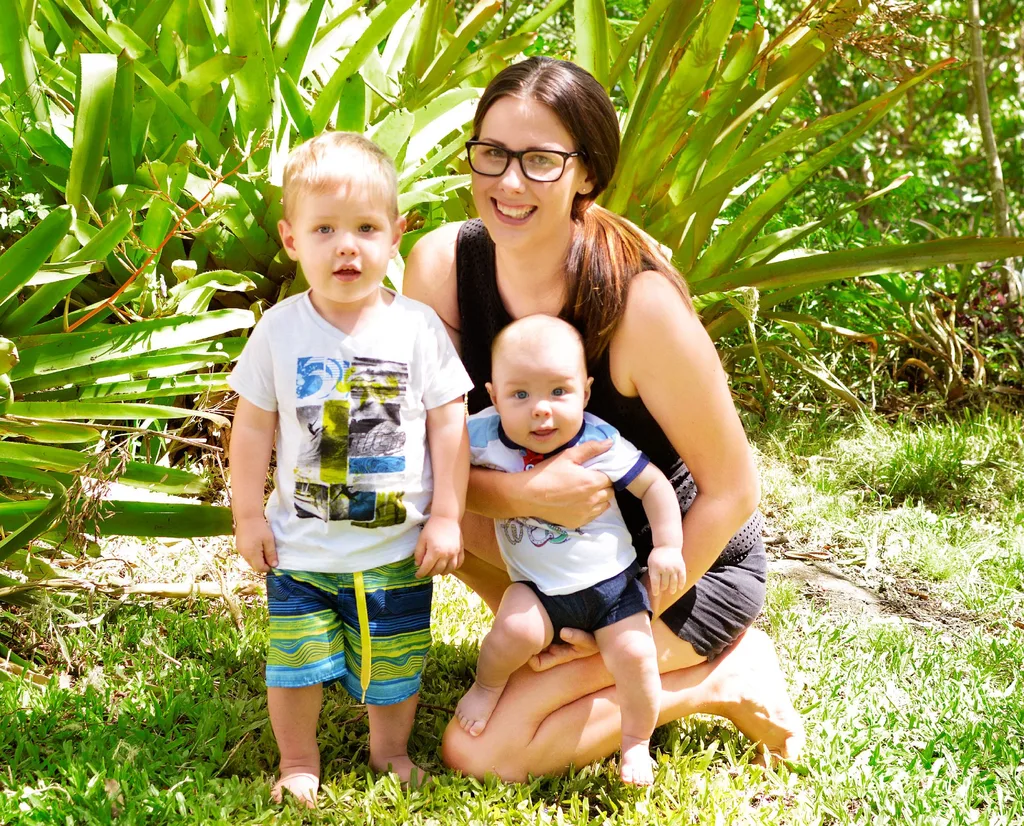 Jacci with her sons Ari, and little Alek