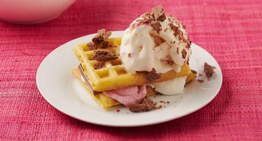 Marshmallow Chocolate Waffles
