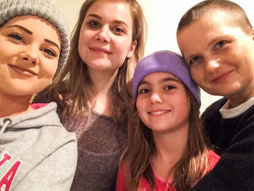 My supportive daughters Kathryn, Vanessa, and Danielle, with me