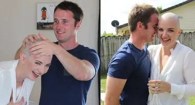 Cancer survivor whose boyfriend found her lump while SPOONING is urging women to check their breasts
