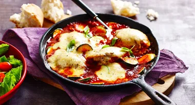 One Pan Cheesy Chicken & Zucchini