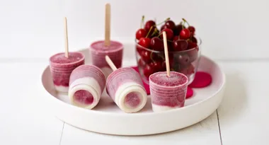 Cherry Cheesecake Yoghurt Pops
