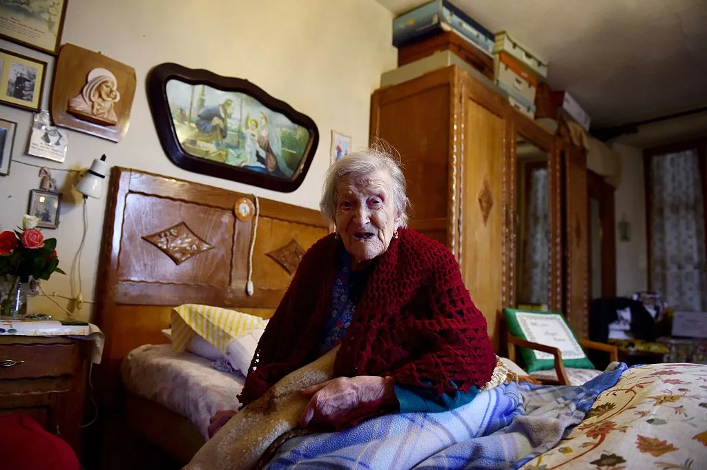 Emma Morano in her home that she hasn't left in 20 years.