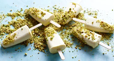 Pineapple Kulfi Pops with Pistachios