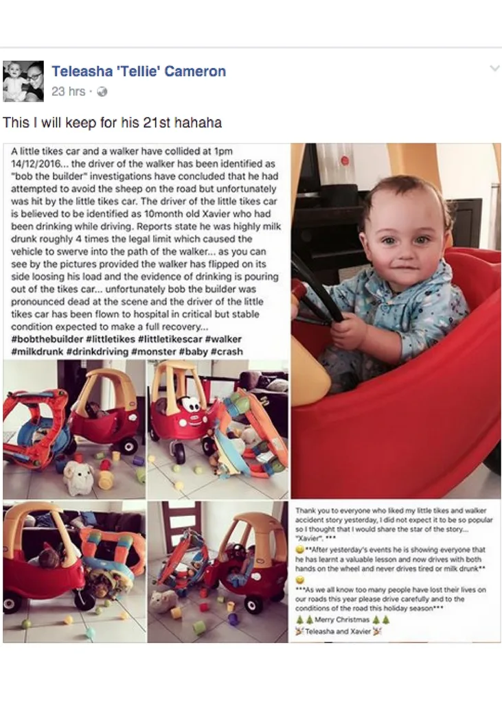 The Facebook post