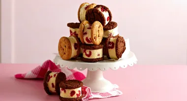 Raspberry & Coconut Ice Cream Sandwiches
