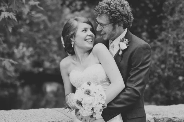 Johanna and Scott on their wedding day