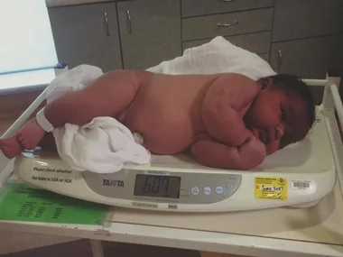 Baby Brian is one of Australia’s biggest at 6.06kg (that’s 13lbs 6ozs – Ouch!)