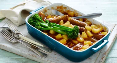 Hawaiian Baked Sausages