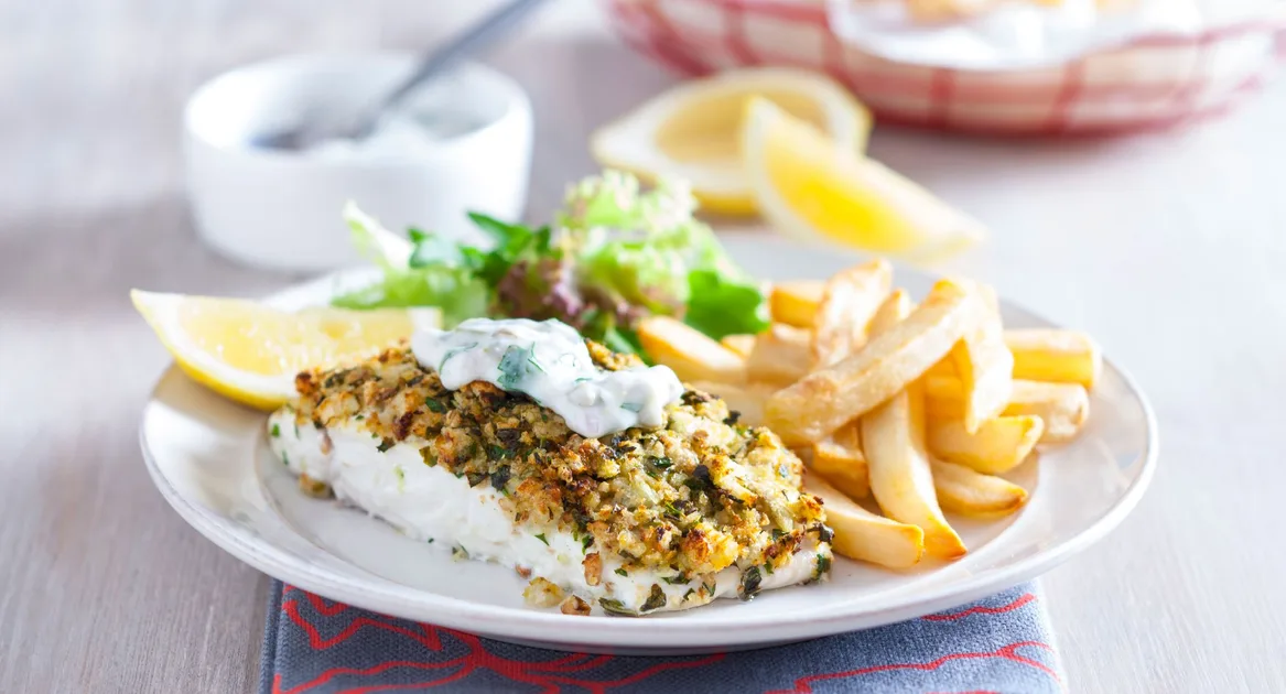 Lemon & Herb Oven Baked Fish & Chips | that's life!