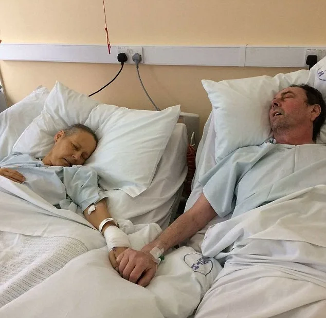 Julie and Mike Bennet hold hands