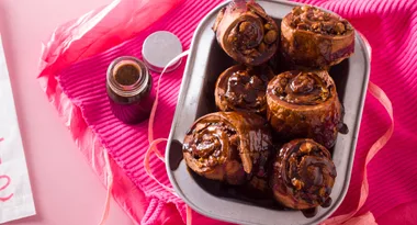 Chocolate Sticky Buns with Glaze