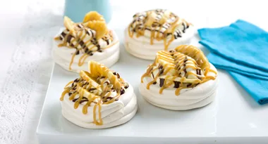 Banoffee Meringue Nests