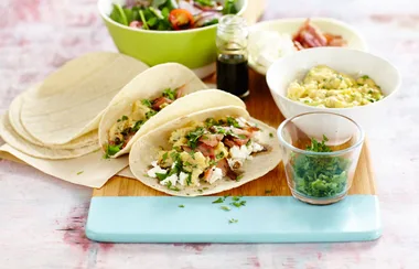 Maple Bacon & Scrambled Egg Tacos