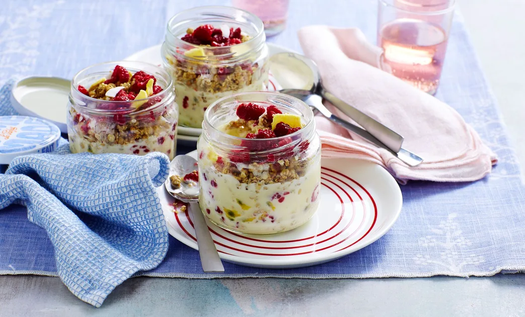 Raspberry &amp; Passionfruit Ice Cream Parfaits | that's life!