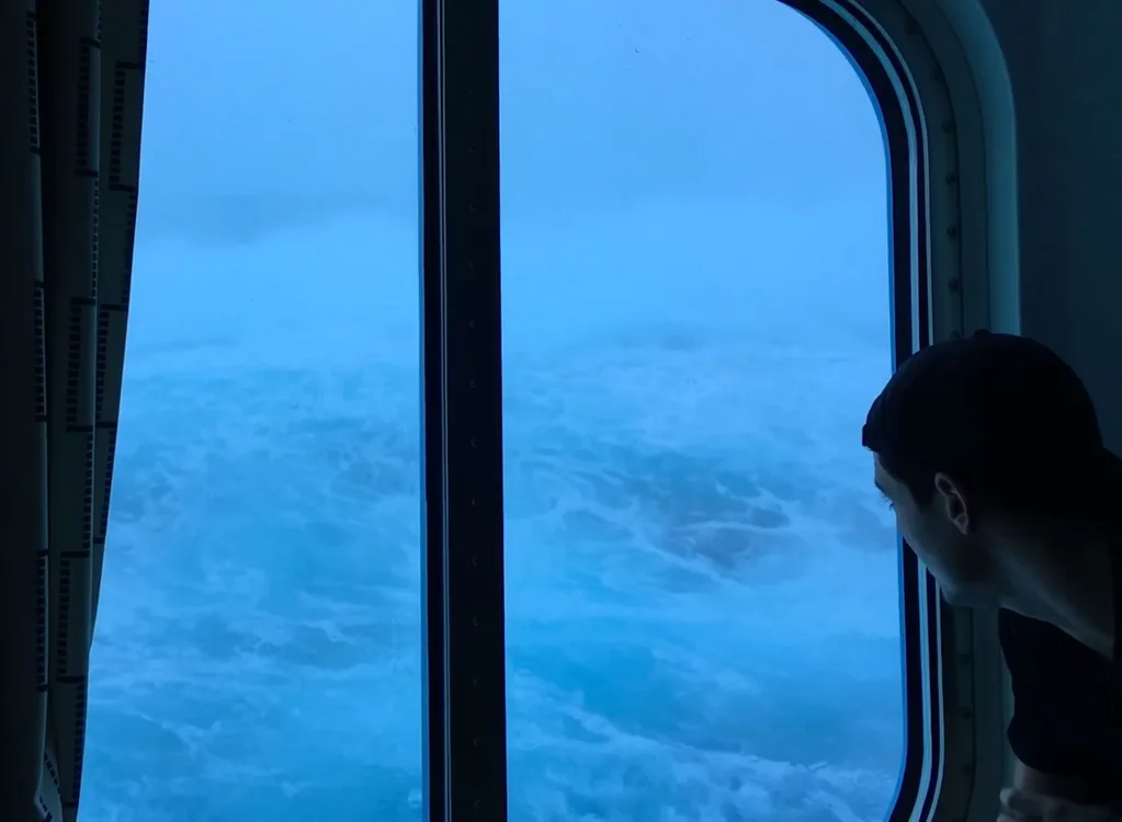 Waves outside anthem of the seas