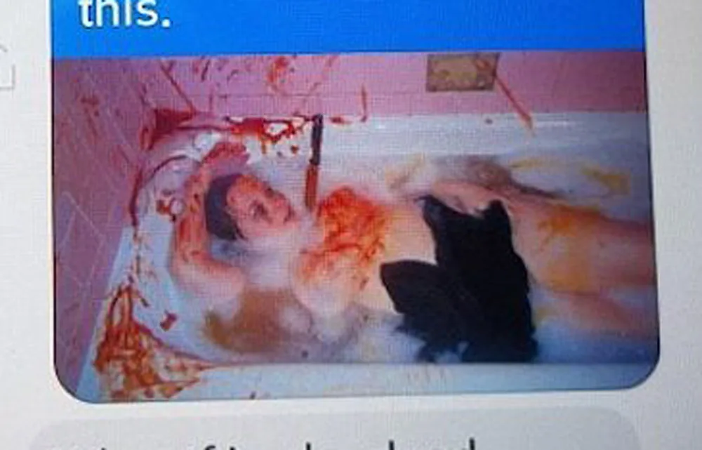 fake murder scene