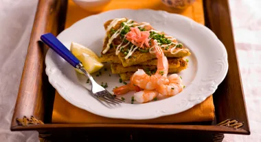 Japanese Vegetable & Prawn Pancakes