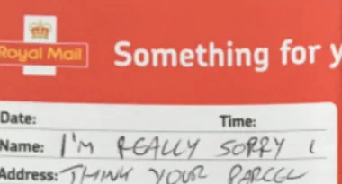 Postman’s note explains unfortunate delivery accident