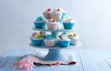 Cherry & Marzipan Cupcake Tower